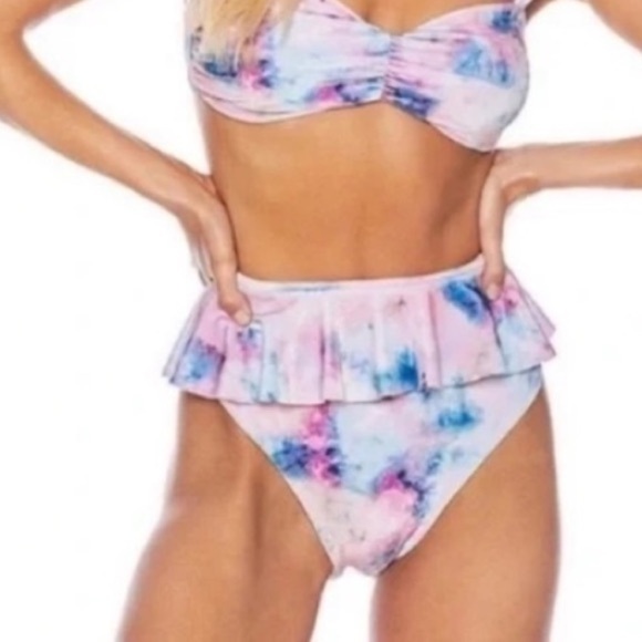 New! Beach Riot Poppy daisy candy skies tie dye bikinis bottom 24995 - Picture 1 of 8